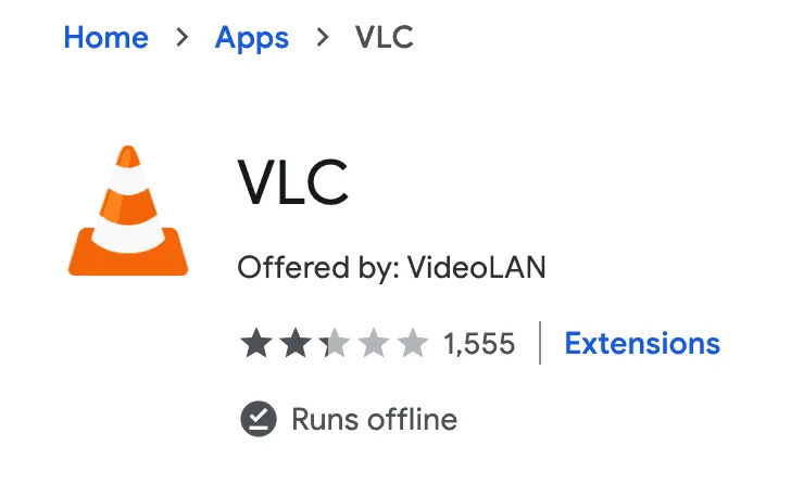 VLC for Chromebook