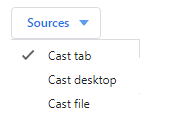 click cast desktop from sources