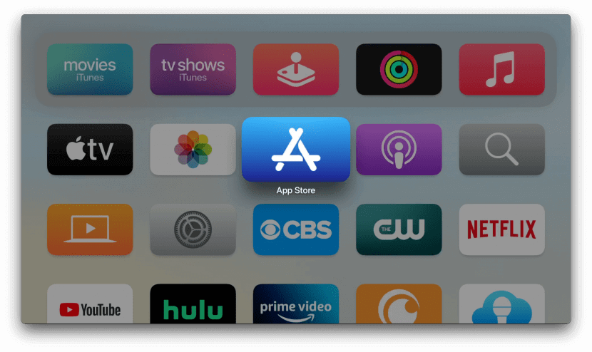 open app store to install pop tv on Apple TV