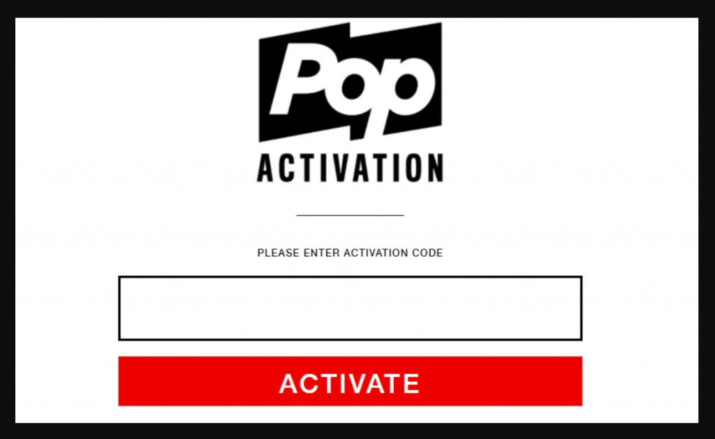 enter the activation code 