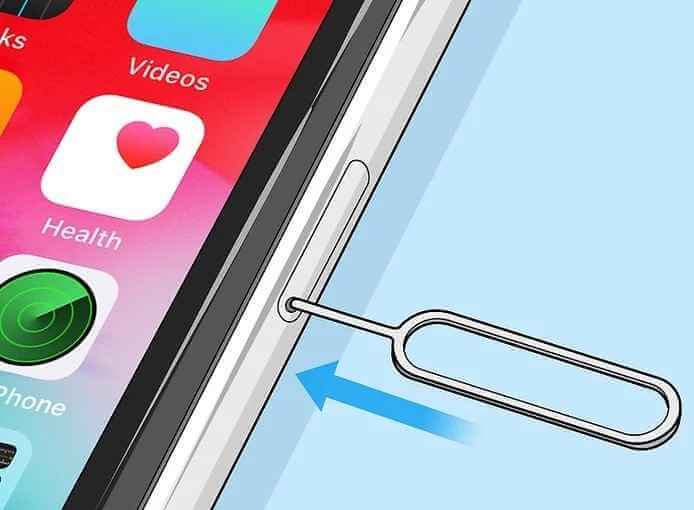 Press inside the Tray - How To Open SIM Card Slot On iPhone
