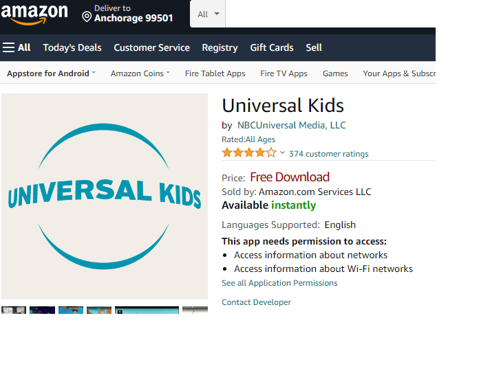 Universal Kids on Firestick