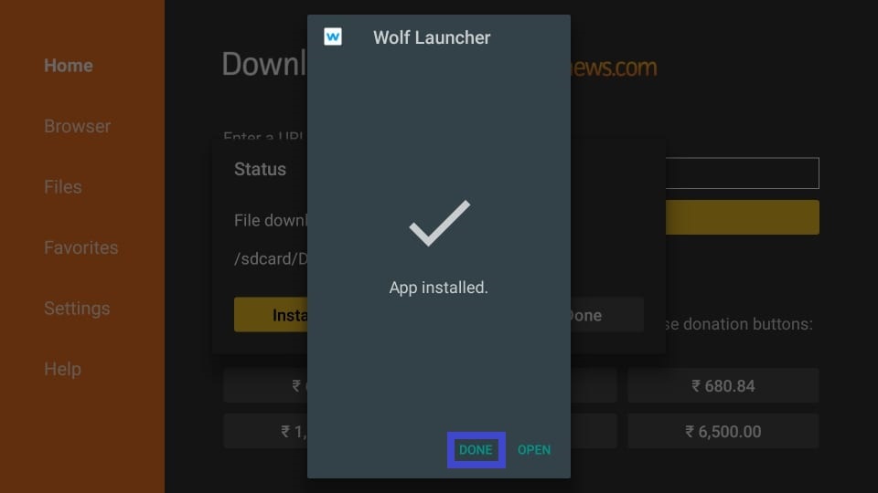 Wolf Launcher on Firestick 