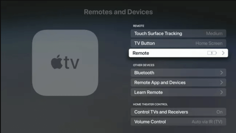 select remote to charge apple tv remote 