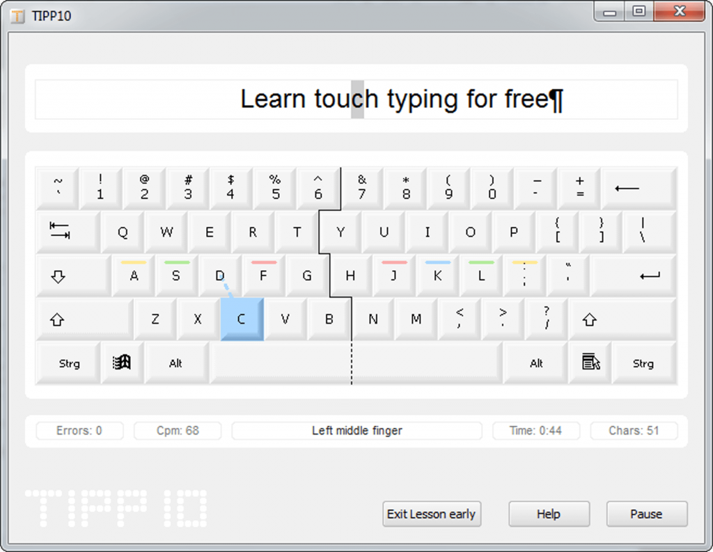 Tipp 10 is a best typing software for windows 10