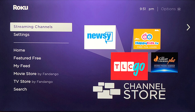 click streaming channels to watch Crackle on Roku