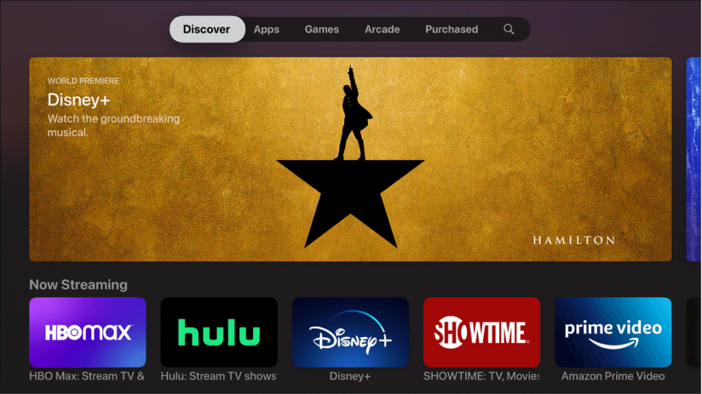 click the search icon to install pandora on apple tv 