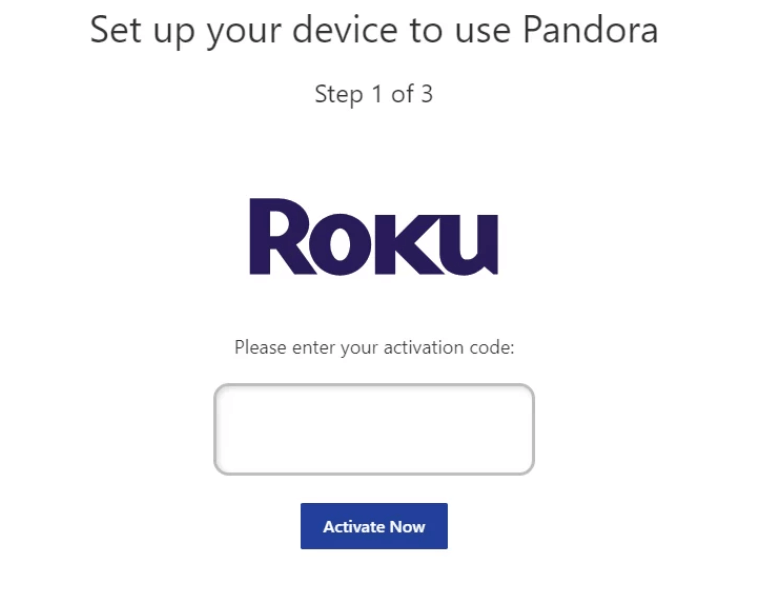 Activate Pandora on Roku 
