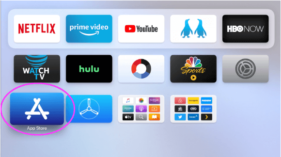 open app store to install philo on apple tv 