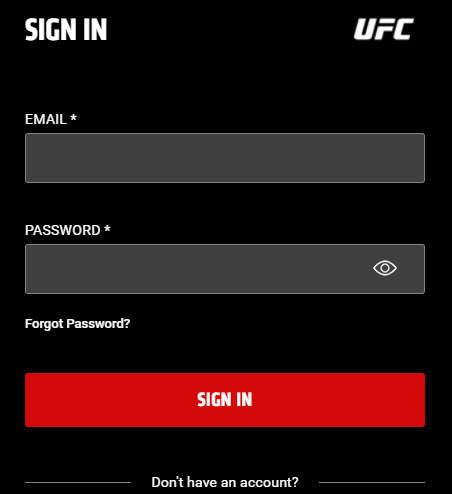 Sign in with UFC Fight Pass