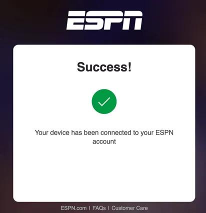 ESPN Activated on Roku