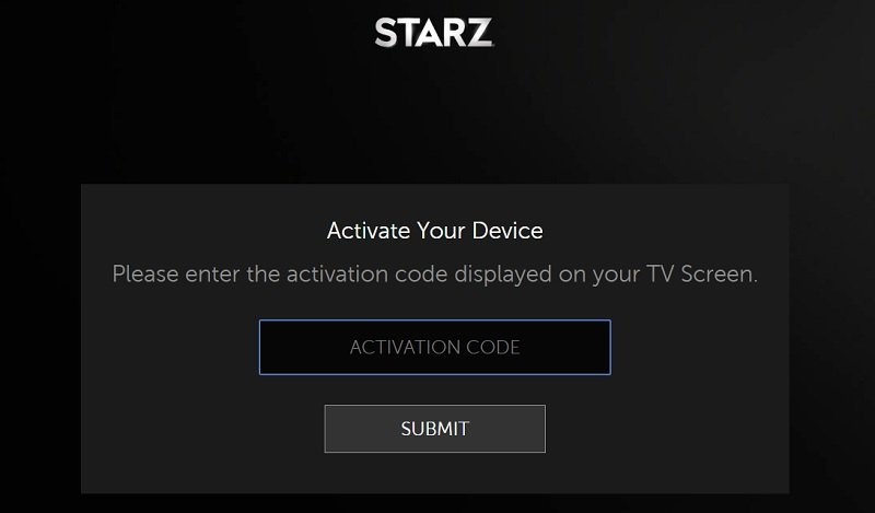STARZ Activation Website