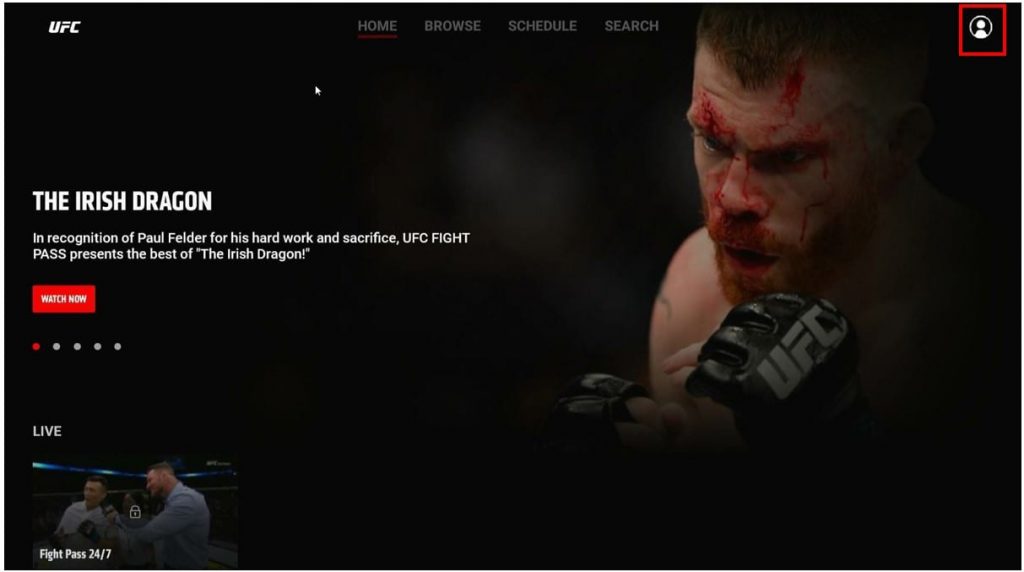Watch UFC on Firestick with UFC app