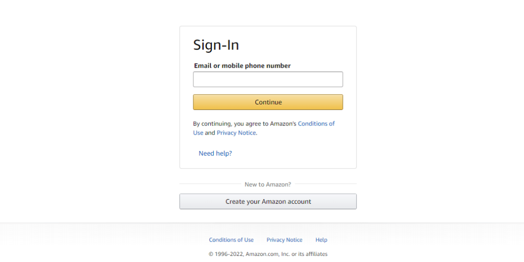 Sign-in using your account details