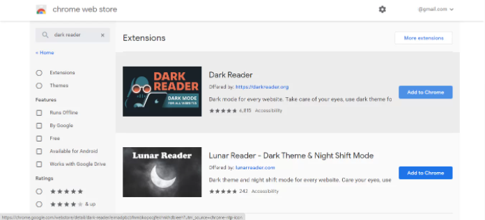 Install Dark Reader Extension