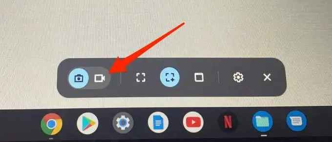 click on the Screen recorder icon 