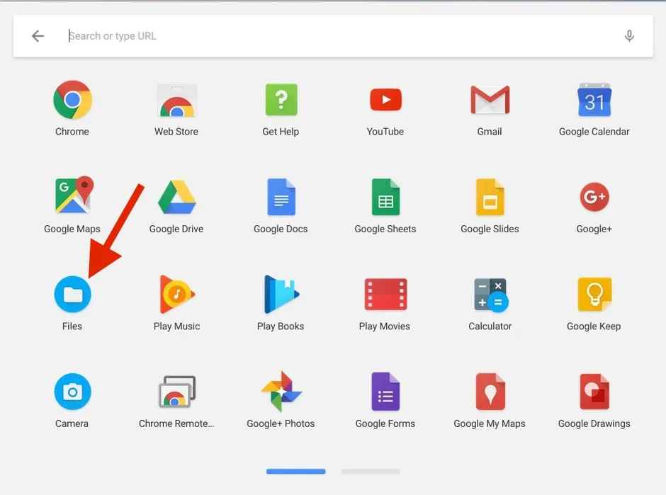 Click Files to change Wallpaper on Chromebook