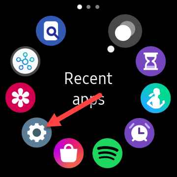 go to settings to connect samsung watch to phone 