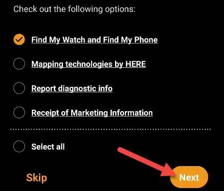 checkmark options and click next 