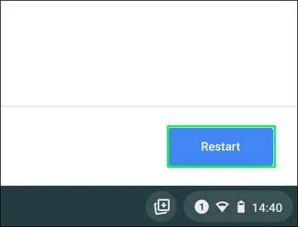 click restart button