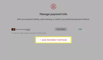 click add payment method 