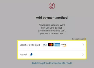 select payment method to update netflix payment 