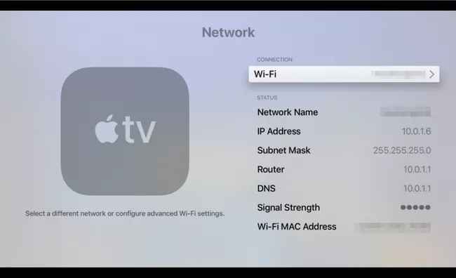 check WiFi connection when Apple TV is not working 