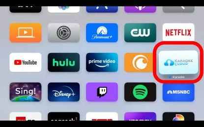 select the app to delete from Apple TV