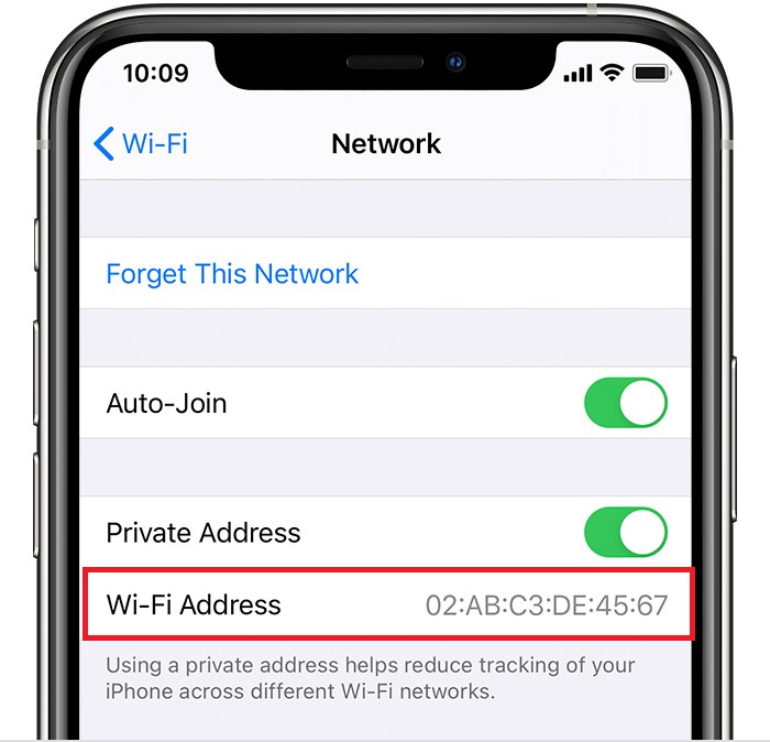 you can Find MAC Address on iPhone on Wi-Fi.
