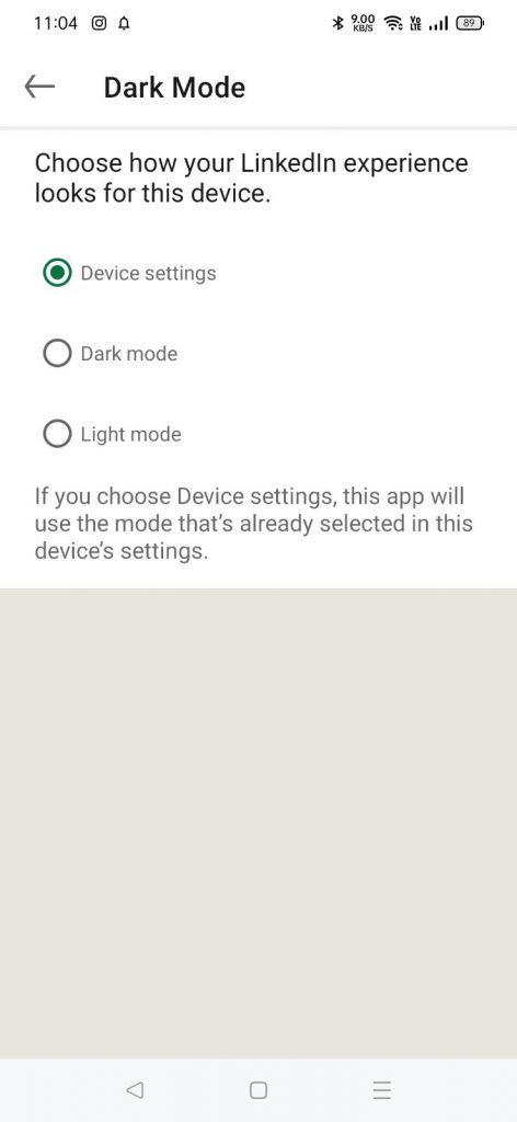 select the dark mode