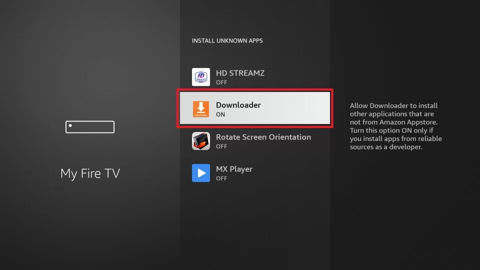 Enable downloader to install Peloton App on Firestick