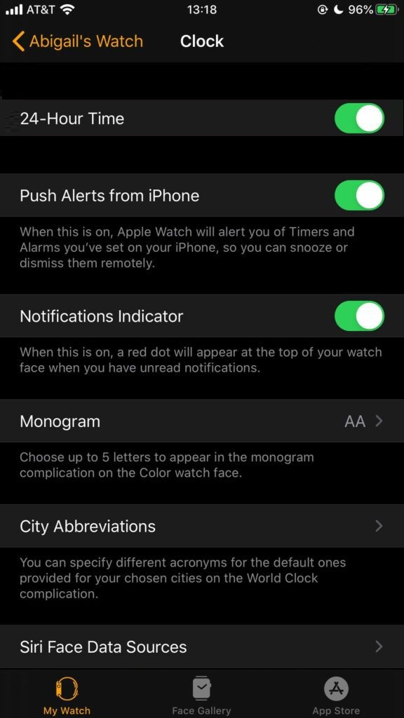 Enable 24 hour time to change the time on Apple Watch.