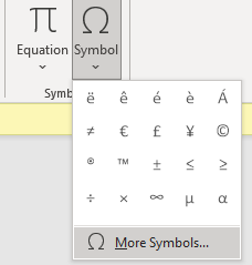 select more symbols