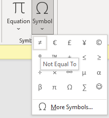 add  the ≠ symbol