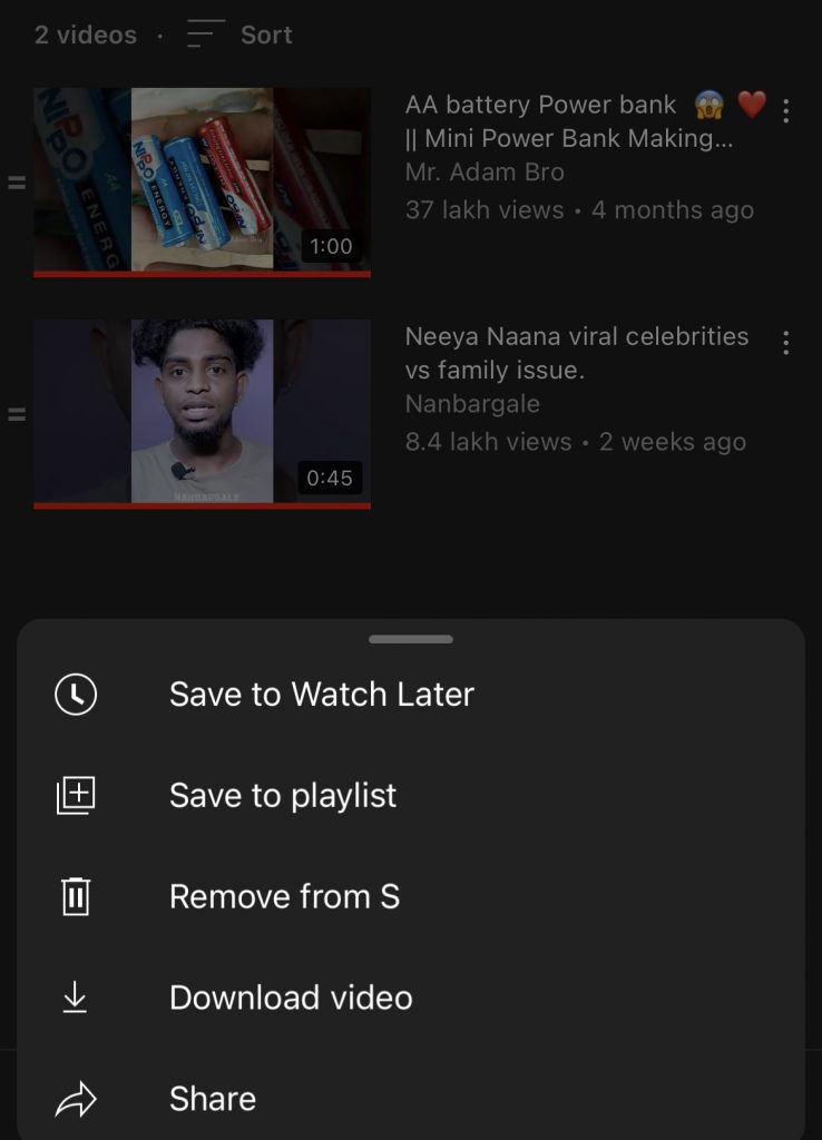 Remove a video from YouTube playlist