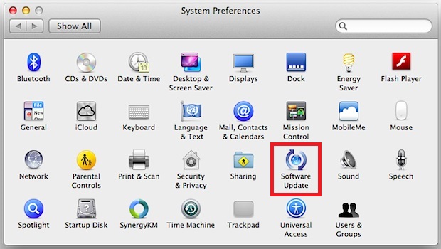 Select Software update