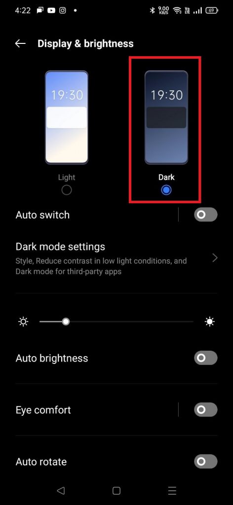 Tap dark to enable Tinder Dark Mode 