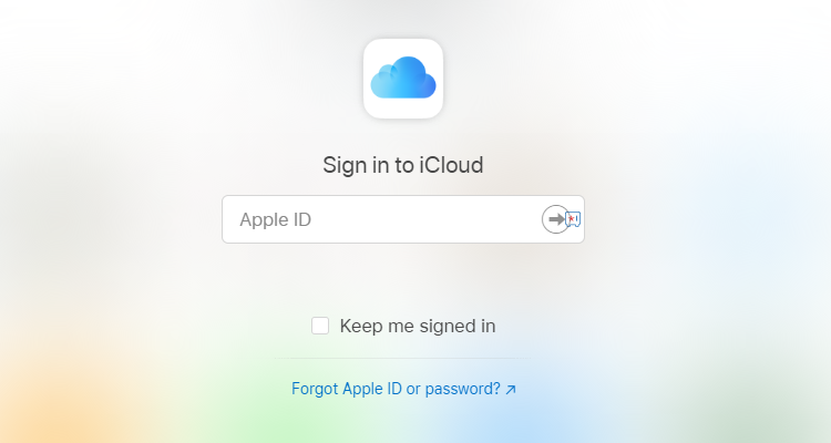 Sign to your iCloud account