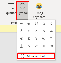 Select more symbols to enter the division symbol
