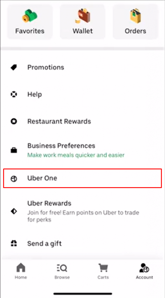 Tap on Uber One