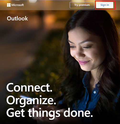 Sign in to Outlook 