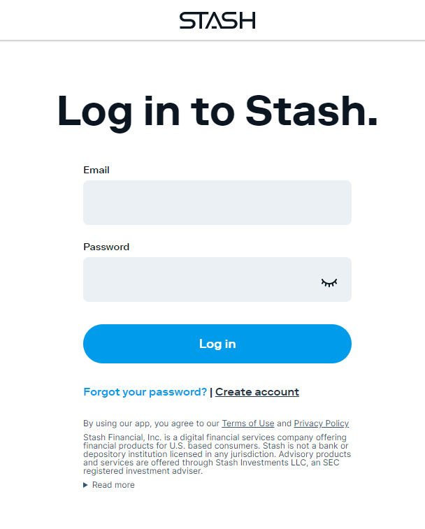 Login to your Stash account
