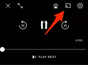 Tap the Cast icon on Paramount Plus 