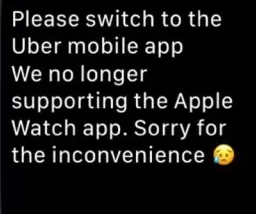 Uber on Apple Watch 
