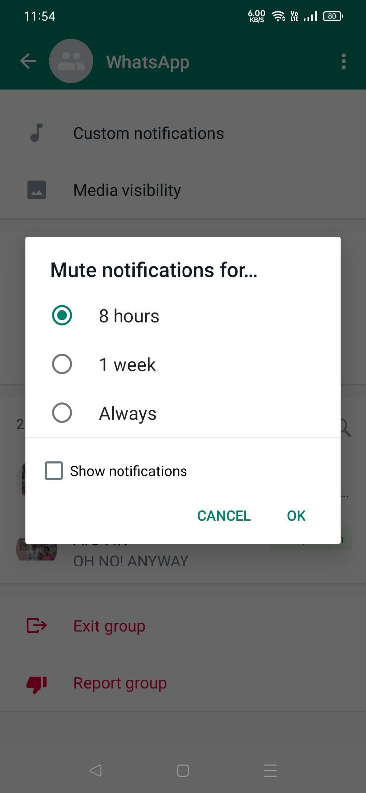 Select the duration